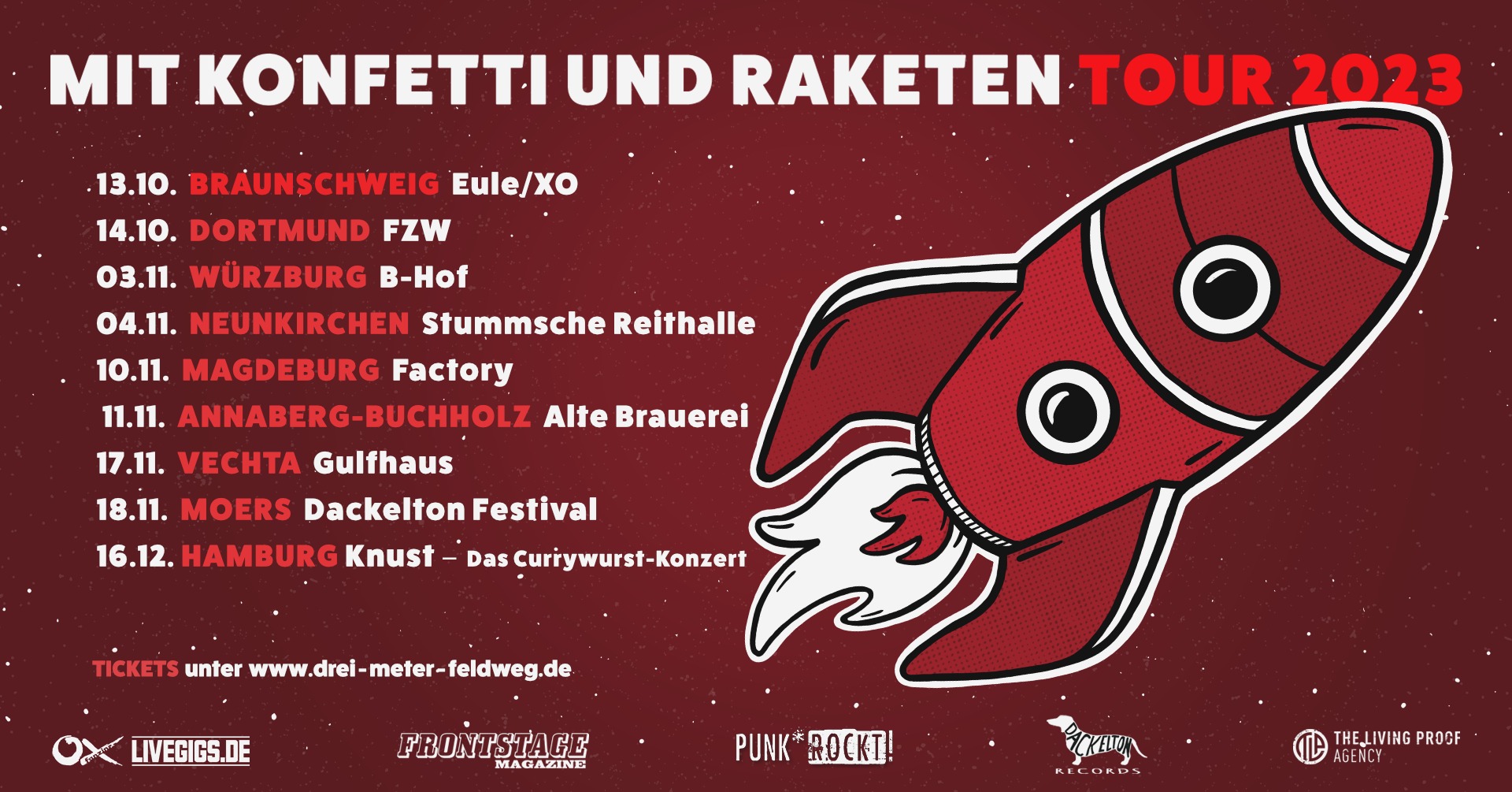 Drei Meter Feldweg // Mit Konfetti und Raketen Tour 2023 // 08.12.2023