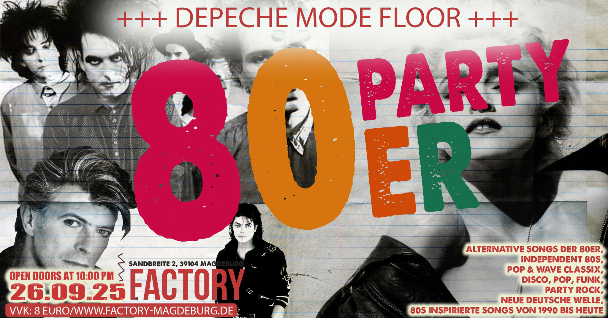 Forever young Die 80`s Party + Depeche Mode Floor // 26.09.2025